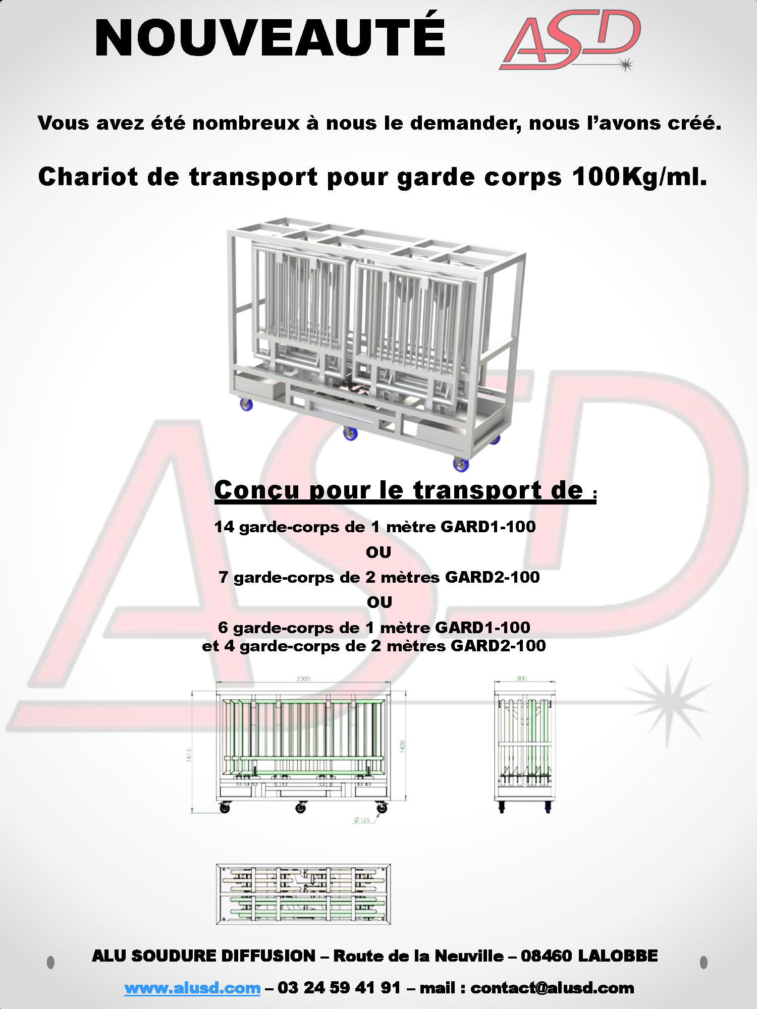 CHARIOT GARDE CORPS 100kg